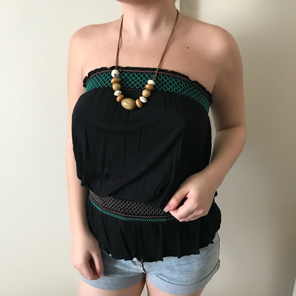 2010s Bohemian Beaded Halter Top ✨ NWT